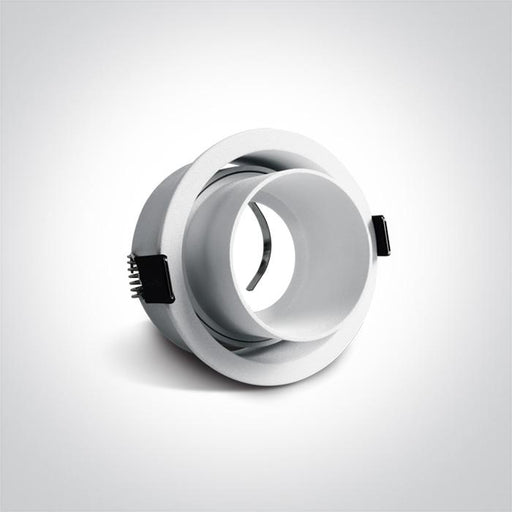 LED Spotlight White Circular Replaceable lamp 50W Aluminium One Light SKU:11105D8/W - Toplightco