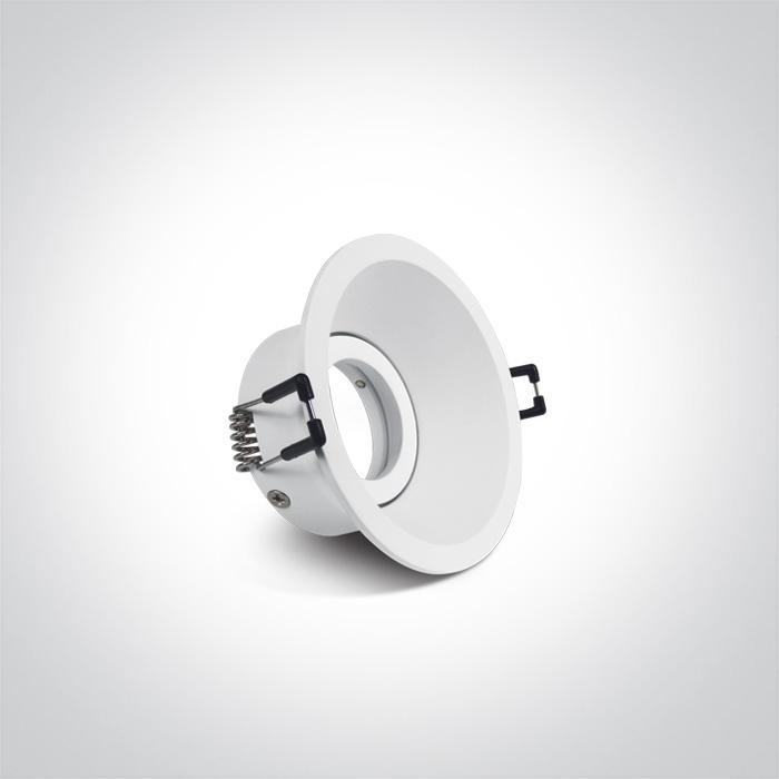 LED Spotlight White Circular Replaceable lamp 50W Aluminium One Light SKU:11105DT/W - Toplightco