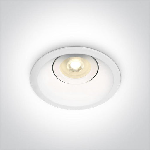 LED Spotlight White Circular Replaceable lamp 50W Aluminium One Light SKU:11105DT/W - Toplightco