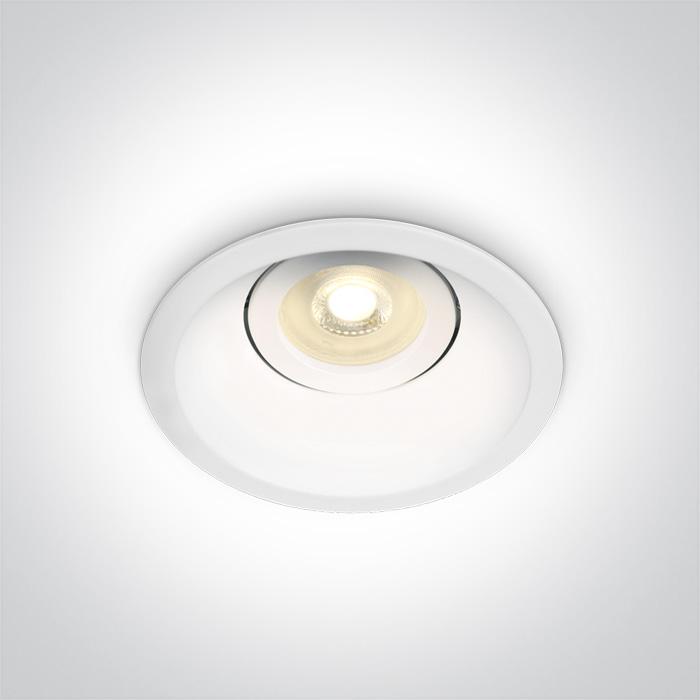 LED Spotlight White Circular Replaceable lamp 50W Aluminium One Light SKU:11105DT/W - Toplightco