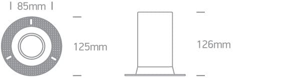 White Trimless Fire Rated Gu10 10w Dark Light SKU:11105F/W - Toplightco