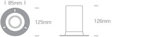 White Trimless Fire Rated Gu10 10w Dark Light SKU:11105F/W - Toplightco