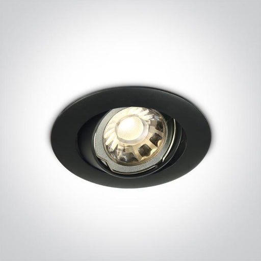 LED Spotlight Black Circular Replaceable lamp 50W Die Cast One Light SKU:11105GU/B - Toplightco