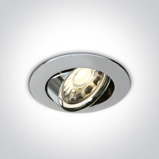 LED Spotlight Chrome Circular Replaceable lamp 50W Die Cast One Light SKU:11105GU/C - Toplightco