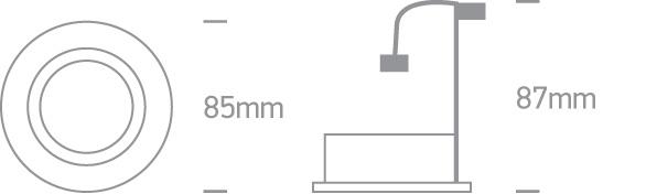 LED Spotlight Black Circular Replaceable lamp 50W Die Cast One Light SKU:11105GU/B - Toplightco