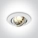 LED Spotlight White Circular Replaceable lamp 50W Die Cast One Light SKU:11105GU/W - Toplightco