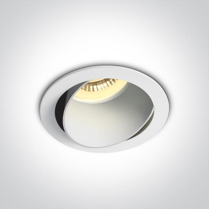 LED Spotlight White Circular Replaceable lamp 10W Aluminium One Light SKU:11105M/W/W - Toplightco