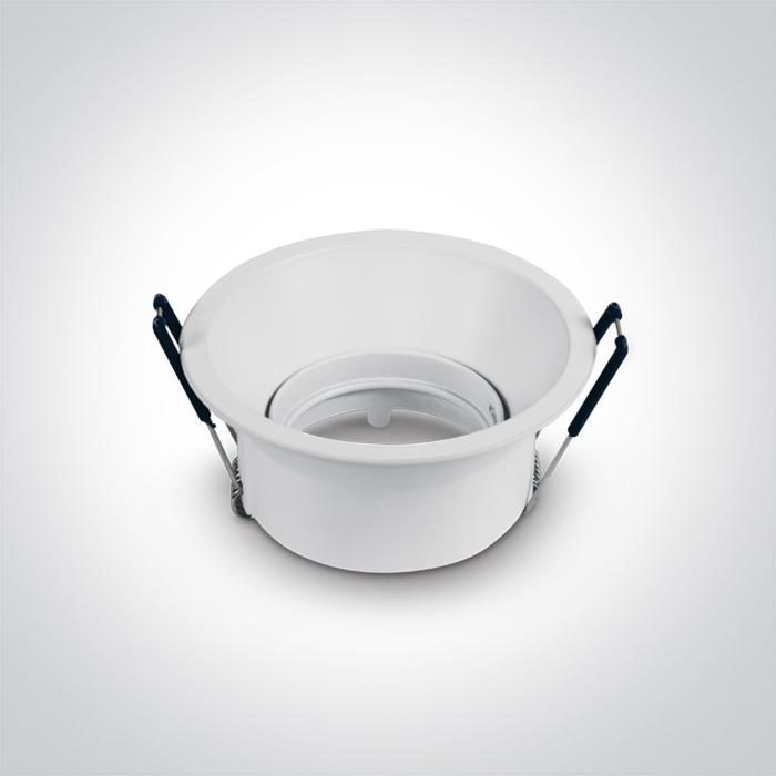 LED Spotlight White Circular Replaceable lamp 50W Die Cast One Light SKU:11105TG/W - Toplightco