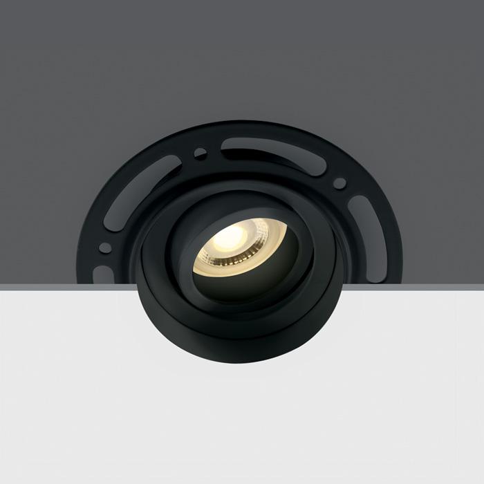 LED Spotlight Black Circular Replaceable lamp 50W Die Cast One Light SKU:11105TR/B - Toplightco