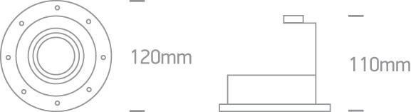 LED Spotlight White Circular Replaceable lamp 50W Die Cast One Light SKU:11105TR/W - Toplightco