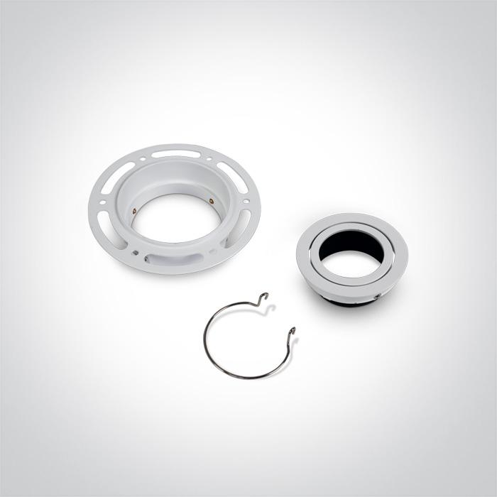 LED Spotlight White Circular Replaceable lamp 50W Die Cast One Light SKU:11105TR/W - Toplightco