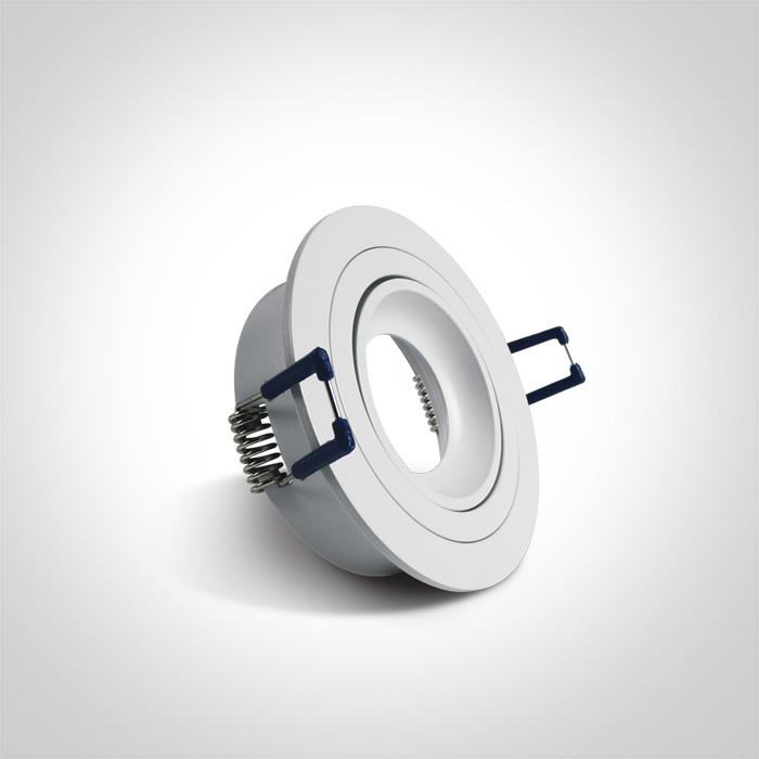 LED Spotlight White Circular Replaceable lamp 50W Aluminium One Light SKU:11105UB/W - Toplightco