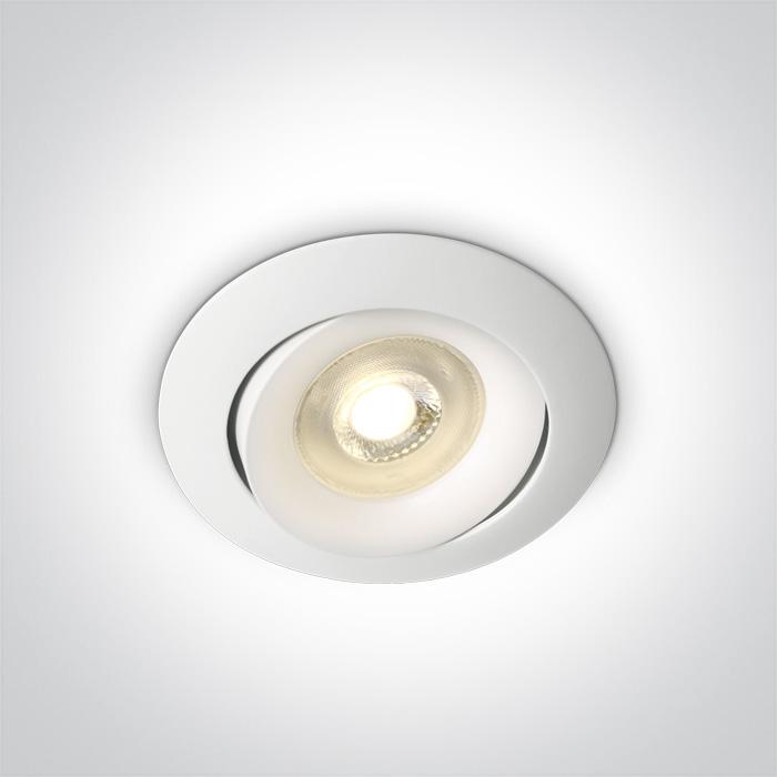 LED Spotlight White Circular Replaceable lamp 50W Aluminium One Light SKU:11105U/W - Toplightco