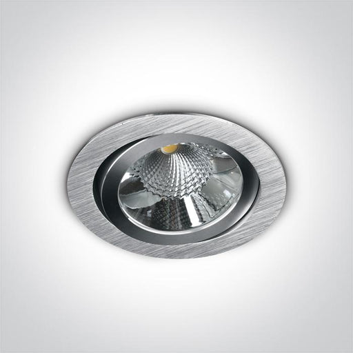 LED Spotlight Aluminium Circular Warm White LED built in 475lm 6W Aluminium One Light SKU:11106A/AL/W - Toplightco