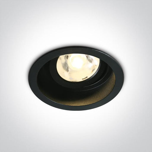 LED Spotlight Black Circular Warm White LED 540lm Die Cast One Light SKU:11106DB/B/W - Toplightco