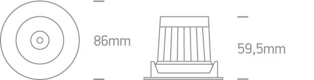 LED Spotlight Circular Warm White LED built in 345lm 6W Plastic One Light SKU:11106K/W - Toplightco