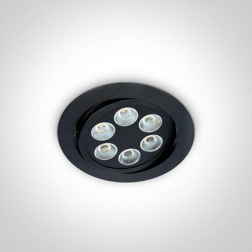 LED Downlight Black Circular Daylight LED 270lm Aluminium One Light SKU:11106LB/W/35 - Toplightco