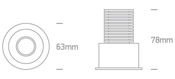 LED Spotlight White Circular Warm White LED 540lm Die Cast One Light SKU:11106M/W/W - Toplightco