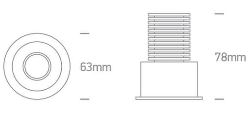 LED Spotlight White Circular Warm White LED 540lm Die Cast One Light SKU:11106M/W/W - Toplightco