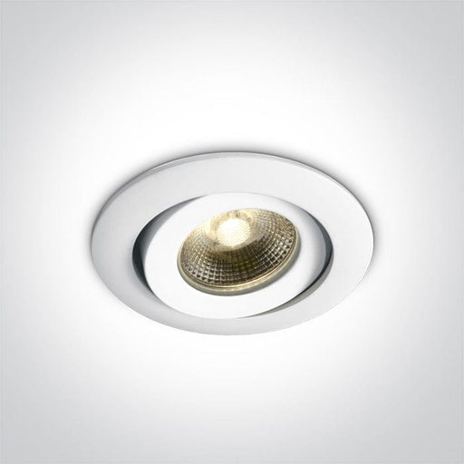 White 6W LED Fire Rated Recessed adjustable spotlight, IP20.

Requires 350mA driver.

 One Light SKU:11106PF/C