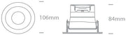 White 8W Low Glare recessed spotlight. 



Supplied with 100mA dimmable driver. 



 One Light SKU:11106PK/W/W