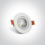 LED Spotlight White Circular Warm White LED built in 560lm 7W Die Cast One Light SKU:11107B/W/W - Toplightco