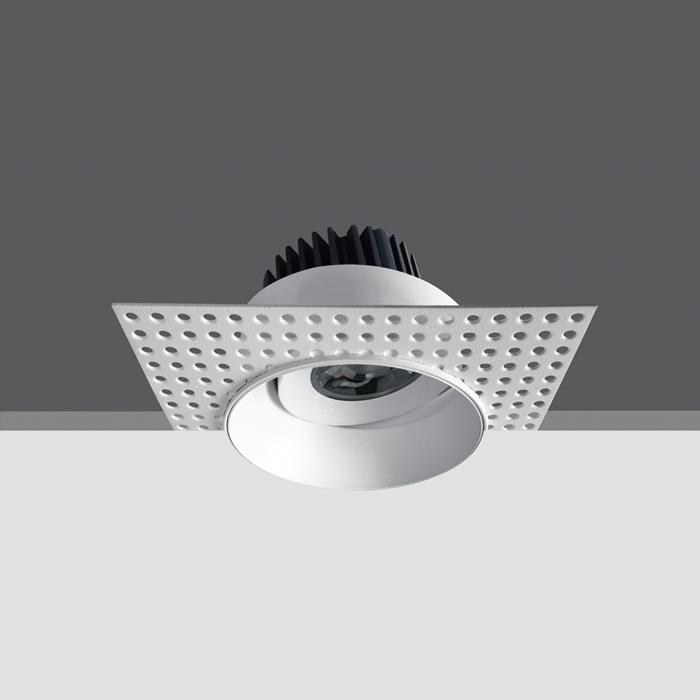 LED Spotlight White Rectangular Warm White LED Dimmable Outdoor 500lm Die Cast One Light SKU:11107BT/W/W - Toplightco