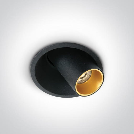 LED Spotlight Black Circular Warm White LED Dimmable 520lm Die Cast One Light SKU:11107C/B/W - Toplightco