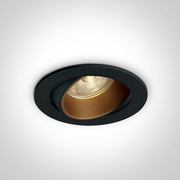 LED Spotlight Black Circular Warm White LED 550lm Aluminium One Light SKU:11107K/B/W - Toplightco