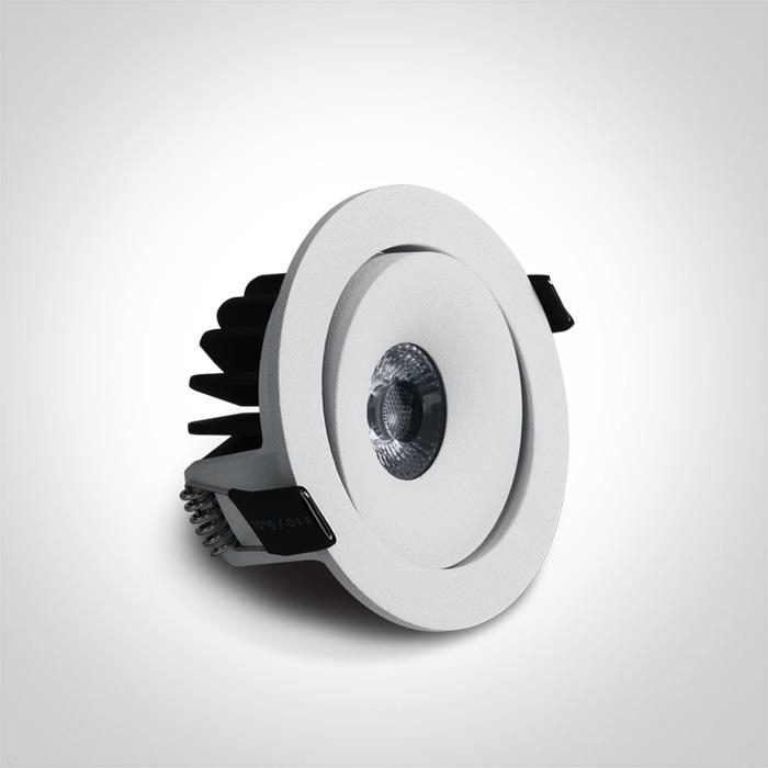 LED Spotlight White Circular Warm White LED Outdoor 530lm Die Cast One Light SKU:11107P/W/W - Toplightco