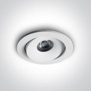LED Spotlight White Circular Warm White LED Outdoor 530lm Die Cast One Light SKU:11107P/W/W - Toplightco