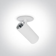 LED Spotlight White Circular Warm White LED Dimmable 500lm Aluminium One Light SKU:11107RA/W/W - Toplightco