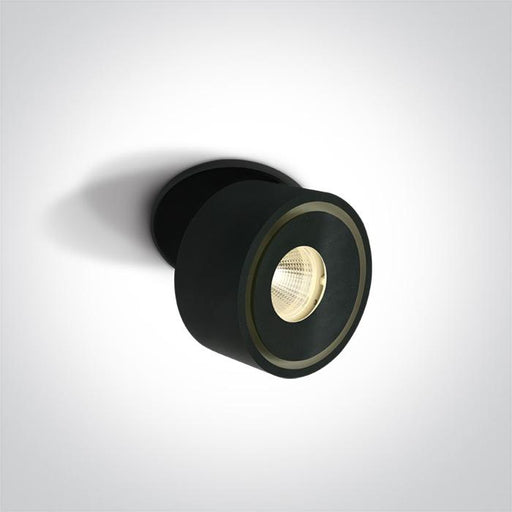LED Spotlight Black Circular Warm White LED built in 600lm 8W Aluminium One Light SKU:11108LA/B/W - Toplightco