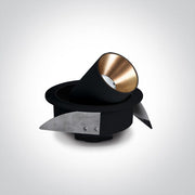 Recessed LED Spotlight Black Circular Warm White LED Dimmable 675lm Aluminium One Light SKU:11109B/B/W - Toplightco