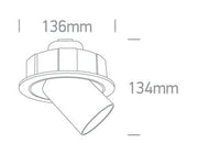 Recessed LED Spotlight White Circular Warm White LED Dimmable 675lm Aluminium One Light SKU:11109B/W/W - Toplightco