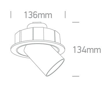 Recessed LED Spotlight White Circular Warm White LED Dimmable 675lm Aluminium One Light SKU:11109B/W/W - Toplightco