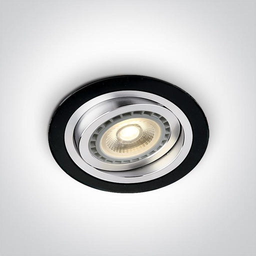 Downlight Black Circular Aluminium One Light SKU:11110AB/B - Toplightco