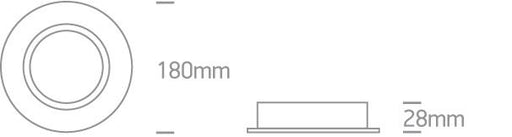 Downlight Black Circular Aluminium One Light SKU:11110AB/B - Toplightco