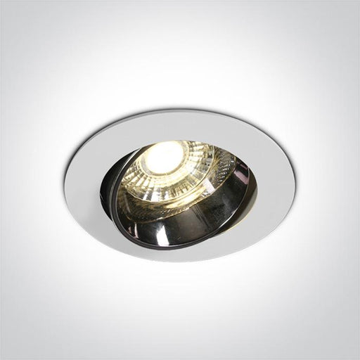 LED Downlight White Circular Warm White LED built in 850lm 10W Die Cast One Light SKU:11110E/W/W - Toplightco