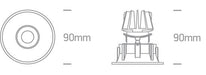 LED Spotlight White Circular Warm White LED built in 820lm 11W Die Cast One Light SKU:11111C/W/W - Toplightco