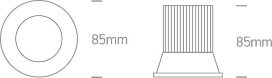 LED Spotlight White Circular Warm White LED 1100lm Die Cast One Light SKU:11112/W/W - Toplightco