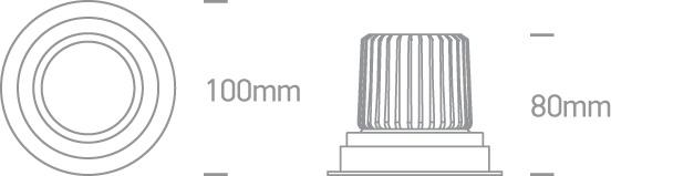 LED Spotlight White Circular Warm White LED 1100lm Die Cast One Light SKU:11112E/W/W - Toplightco