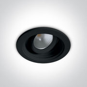 LED Spotlight Black Circular Warm White LED built in 940lm 12W Aluminium One Light SKU:11112H/B/W - Toplightco
