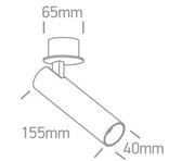 LED Spotlight Black Circular Warm White LED Dimmable 1020lm Aluminium One Light SKU:11112RA/B/W - Toplightco