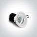 LED Spotlight White Circular Warm White LED 1100lm Die Cast One Light SKU:11112TA/W/W - Toplightco