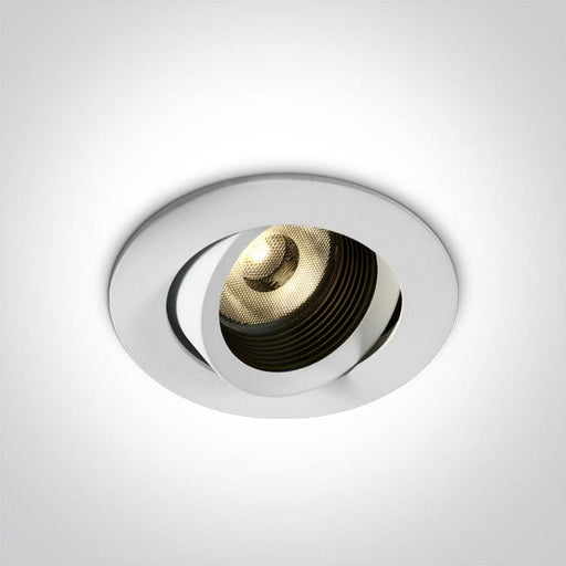 LED Spotlight White Circular Warm White LED Outdoor 1100lm Die Cast One Light SKU:11113D/W/W - Toplightco
