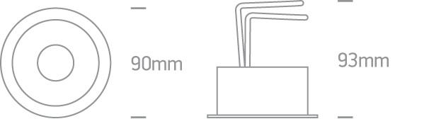 LED Spotlight White Circular Warm White LED 1100lm Aluminium One Light SKU:11113E/W/W - Toplightco