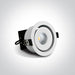 LED Spotlight White Circular Warm White LED 1100lm Aluminium One Light SKU:11113E/W/W - Toplightco