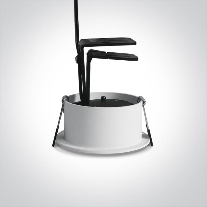 LED Spotlight White Circular Warm White LED 1100lm Aluminium One Light SKU:11113E/W/W - Toplightco