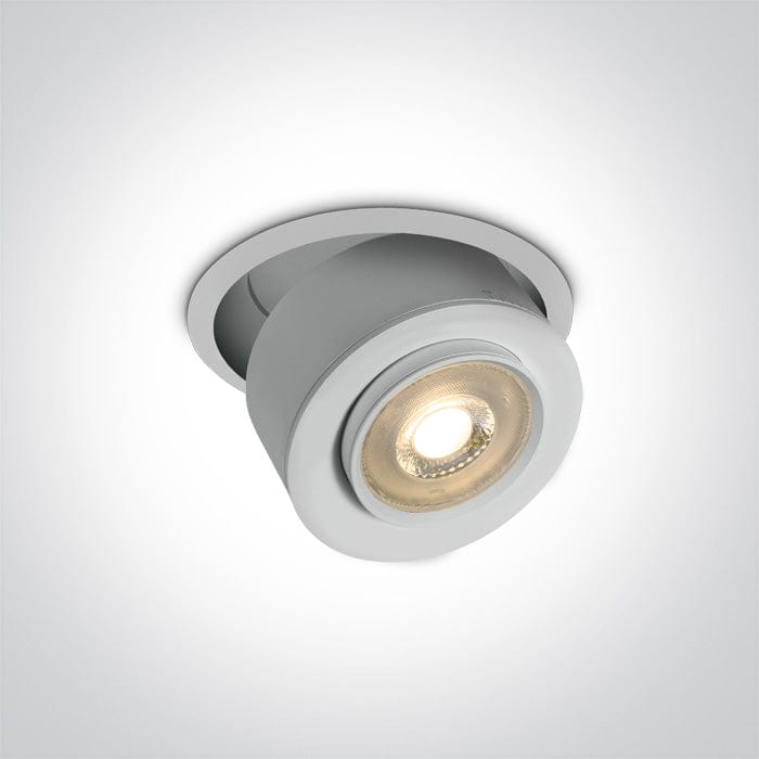 White 15W LED zoomable 15°-45° adjustable downlight with removable honeycomb. 



Supplied with 350mA driver. 



 One Light SKU:11115G/W/W